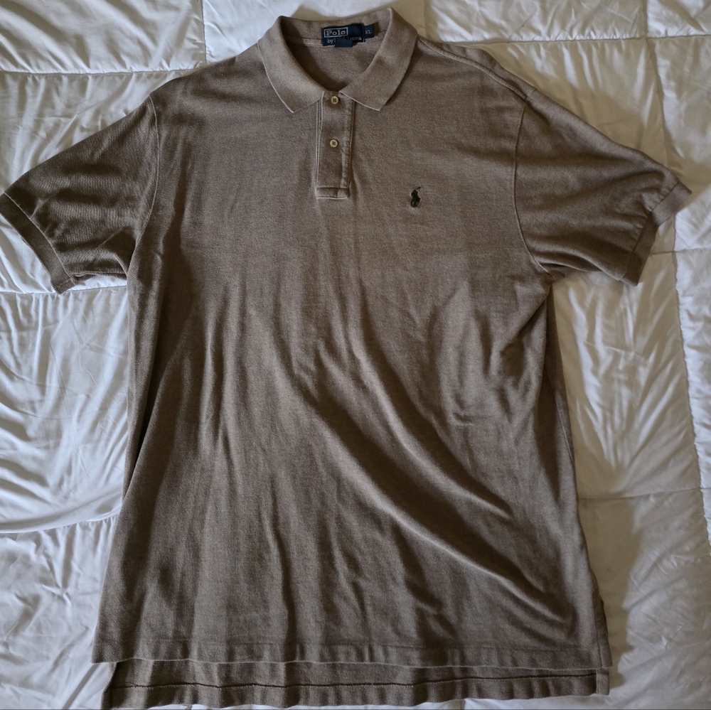 Vintage Polo Ralph Lauren Polo Size XL Beige 100% Cotton